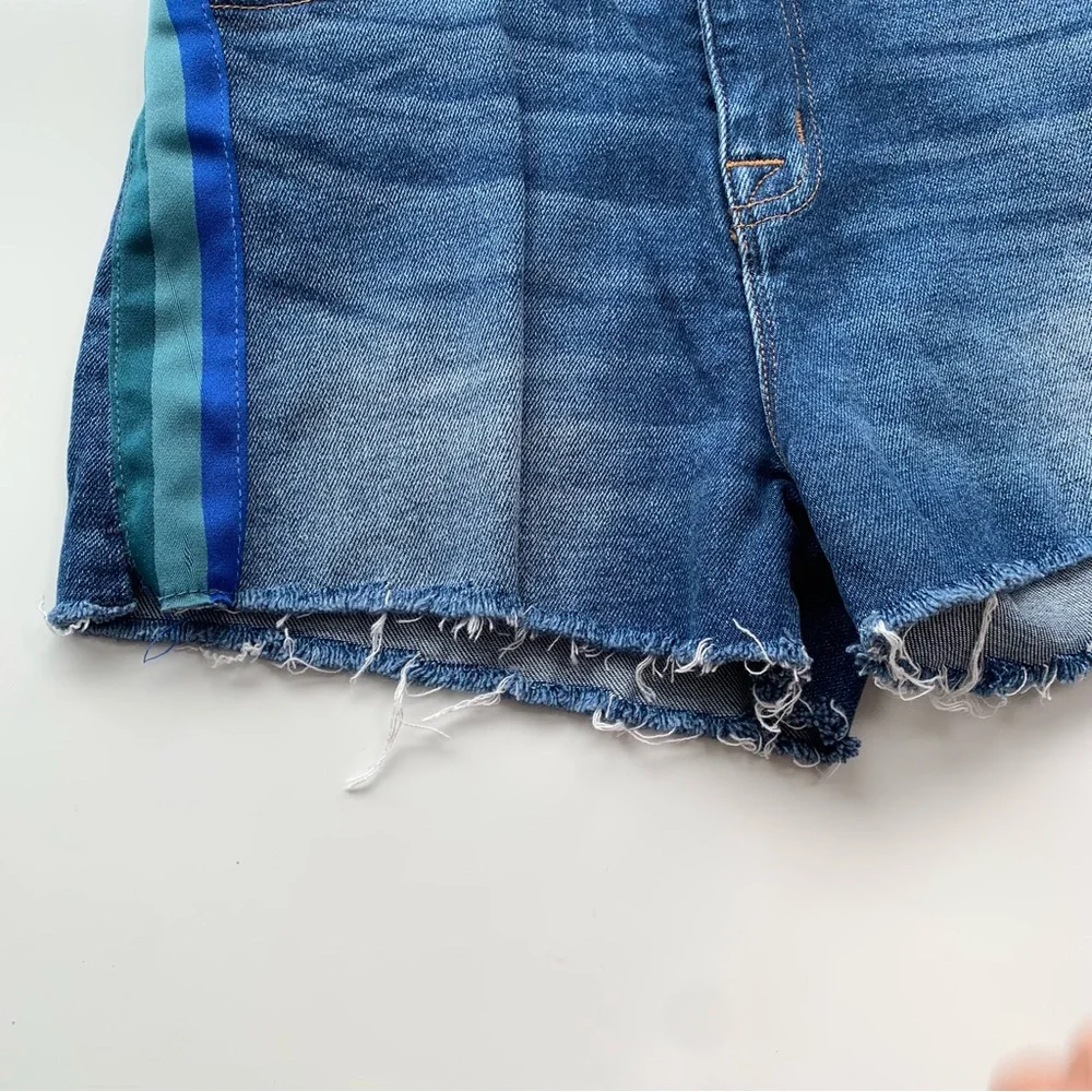 Hudson Sade Cut Off Jean Shorts 25 Blue Striped - Picture 10 of 11